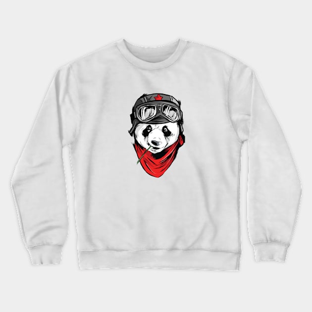 Cool Panda Crewneck Sweatshirt by franbow